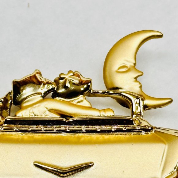 Vintage AJC Cats in the Moonlight Brooch/Pin - Picture 4 of 6